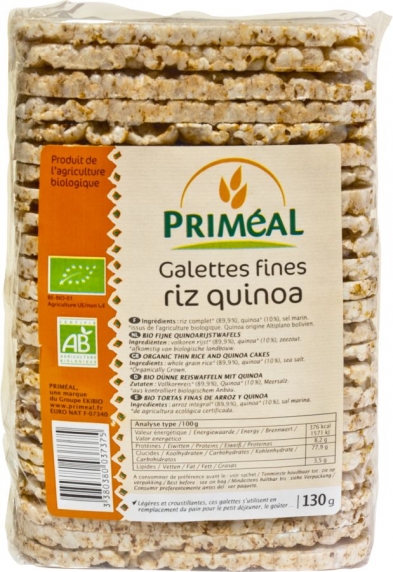 Turtite subtiri cu quinoa si orez ECO 130 g - Primeal